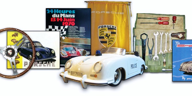 Vintage Porsche toys, posters and parts are among the LA Lit Meet’s offerings. (Illustration: LA Lit and Toy Show)