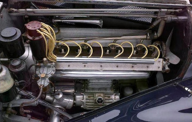 The cabriolet has its original supercharged straight-8 engine 