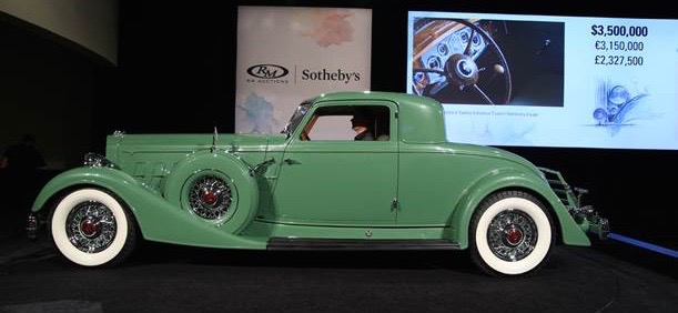 $4.18 million for this 1934 Packard Twelve is record auction price for any Packard | Ben Majors photo for RM Sotheby's 