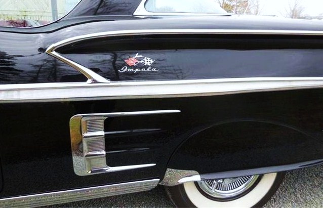 Black paint accentuates the Impala’s chrome accents