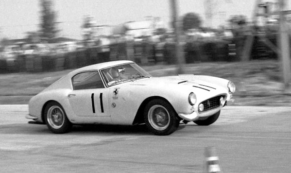 The short-wheelbase 250 GT in competition during its 1960s racing career