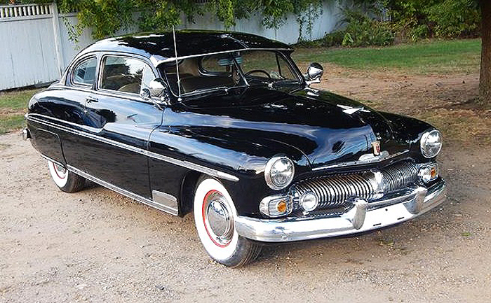 The 1950 Mercury Deluxe coupe is advertised as a perserved original in great condition 
