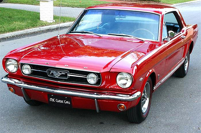 The 1966 Ford Mustang GT coupe has been rotisserie restored, the seller says 