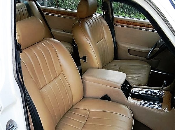 The Jaguar boasts a refurbished leather interior 