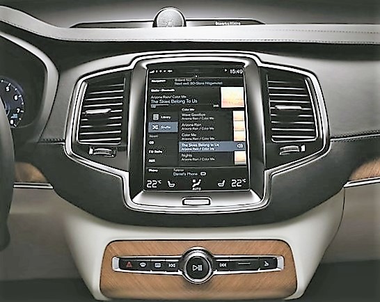 Control of the Volvo's numerous systems is done via a large, tablet-like video interface | Volvo 