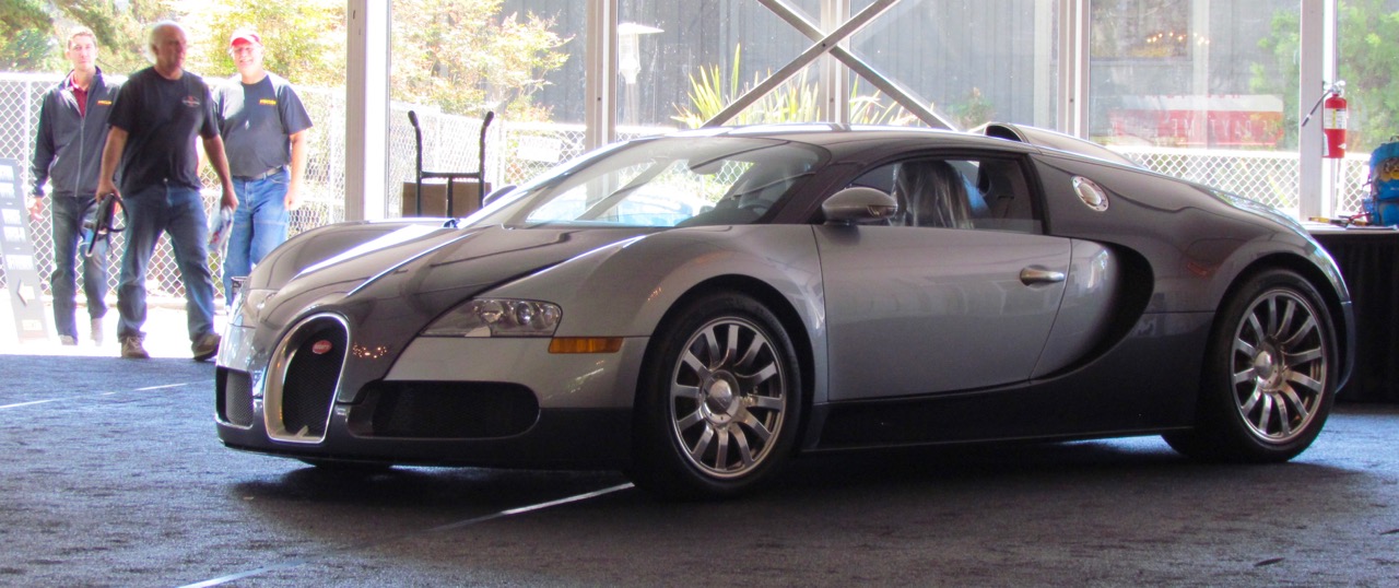 A Bugatti Veyron is among the amazing cars on the docket at Mecum's auction in Monterey | Larry Edsall photos