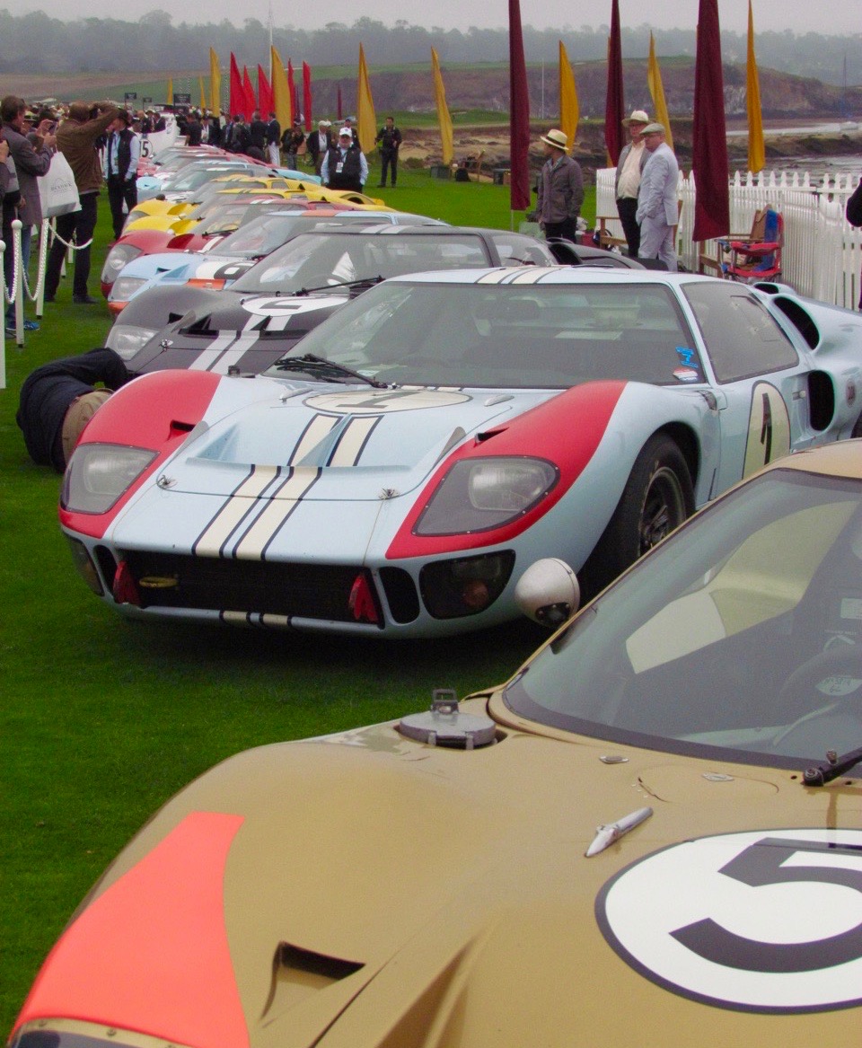 Ford GT40s on display at Pebble Beach