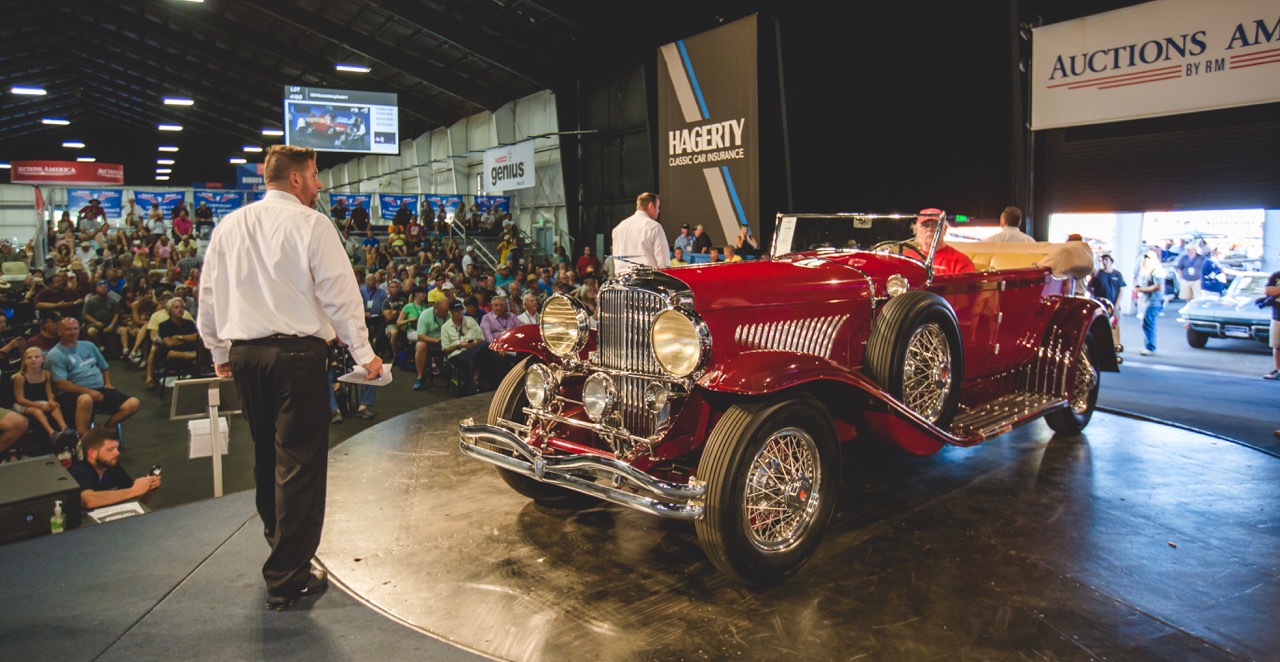 At $880,000, 1931 Duesenberg Model J was highest-priced car sold at Auburn Auction Park | Auctions America photos