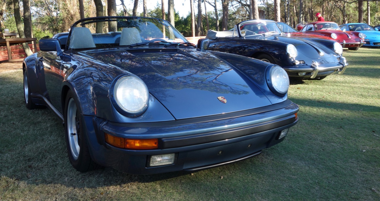 Porsches align for a club display at the Hilton Head Island Motoring Festival's car club day | Andy Reid photos