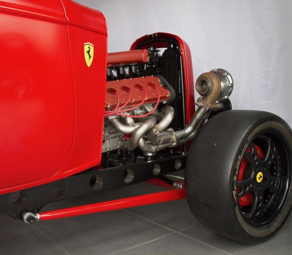 If your first thought is “why?” then this Ferrari-powered 1932 Ford hot rod is not for you. 