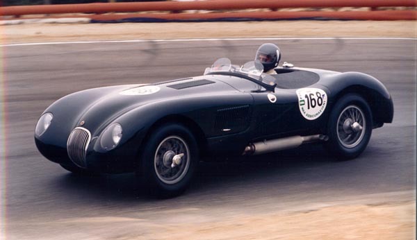 Larry Crane in the Jaguar C-type at the 16th Monterey Historics | Larry Crane archives photo