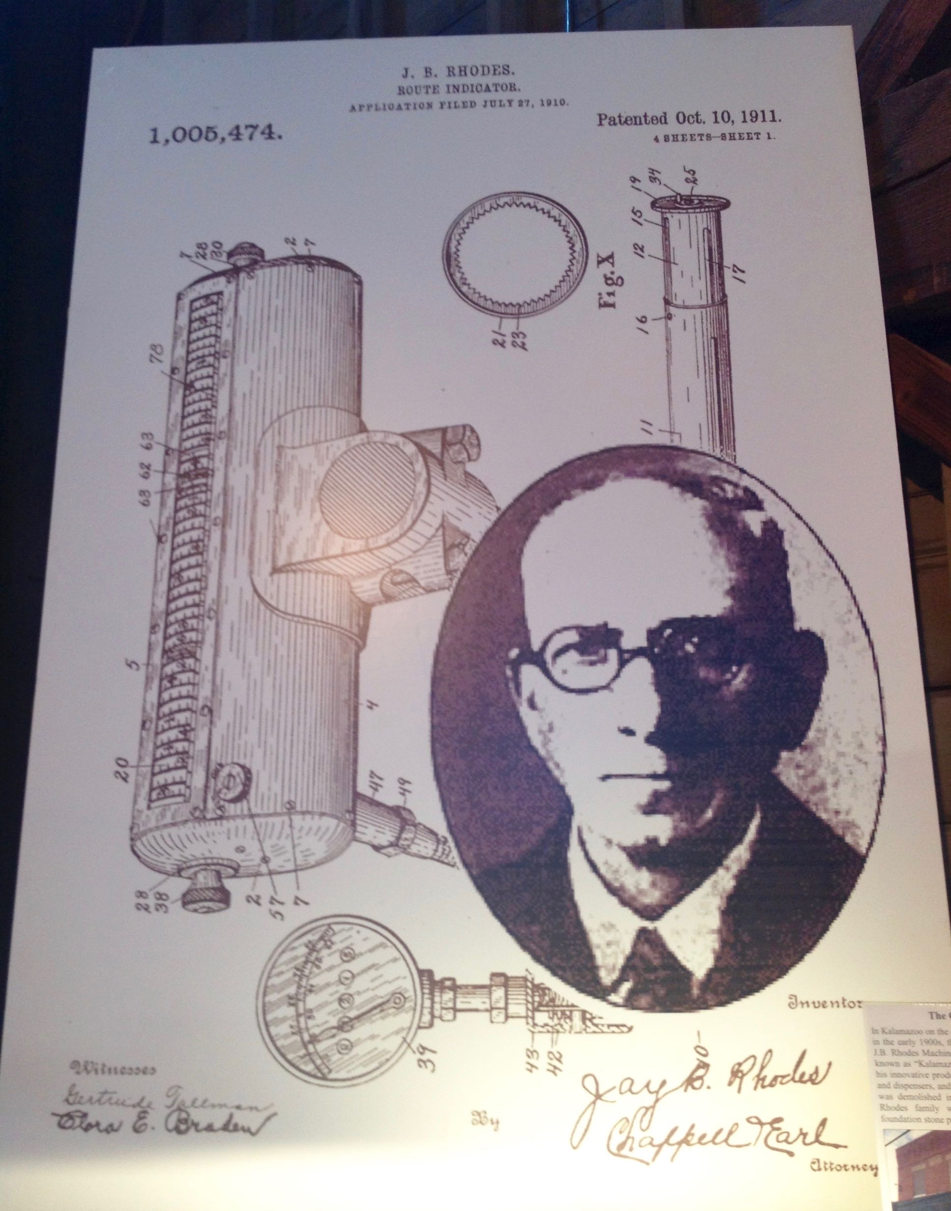 J.B. Rhodes and his patent