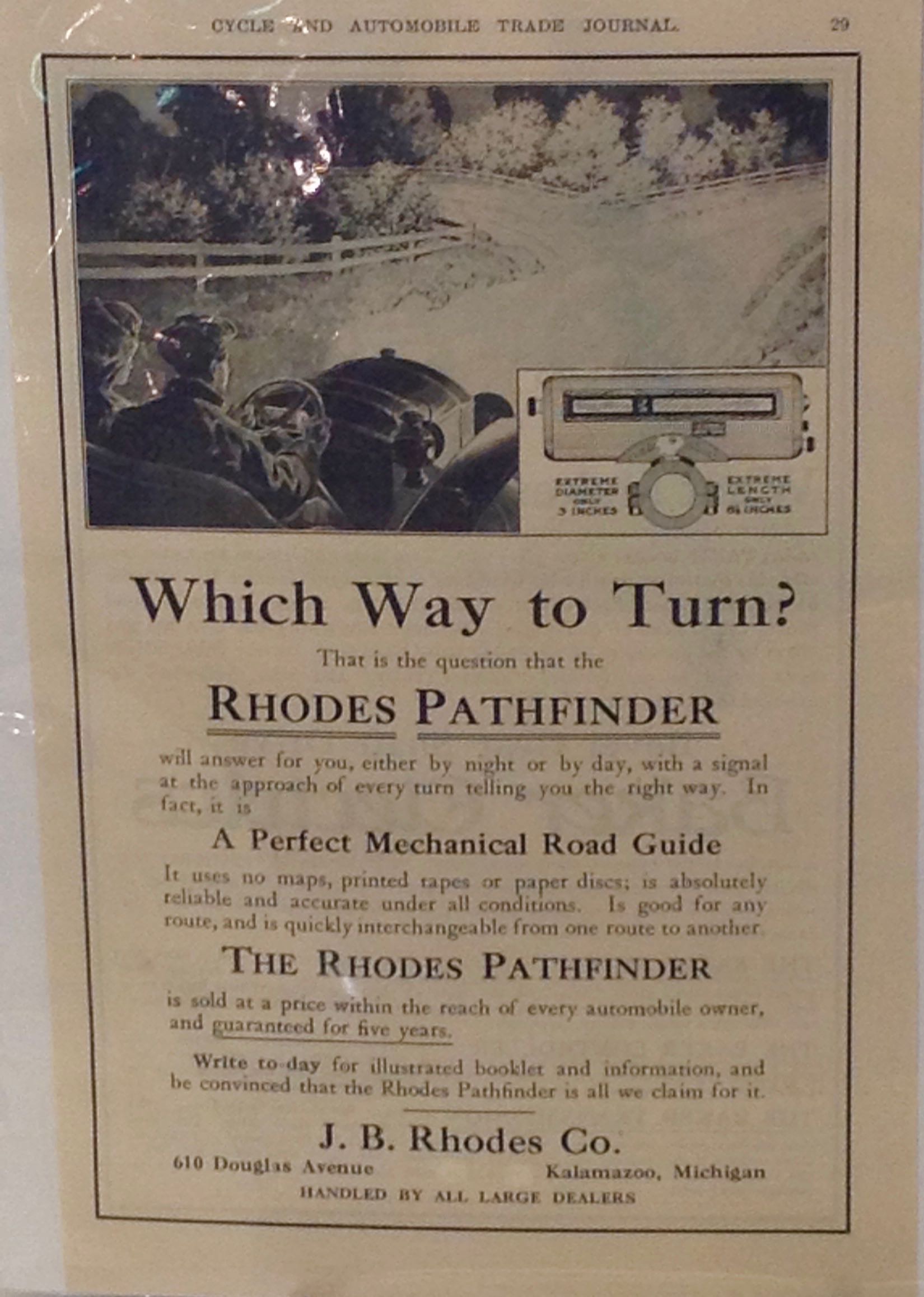 Rhodes Pathfinder advertisement
