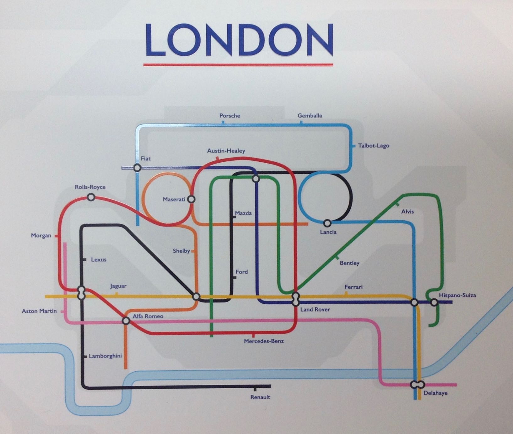 , Cover story: London auction catalog mimics style of Underground route map, ClassicCars.com Journal