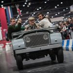 Centre steer Land-Rover on The Grand Avenue at The London Classic Car Show.jpg