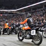Harley racers line up
