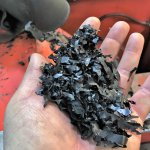 A handful of shavings from truing the tire