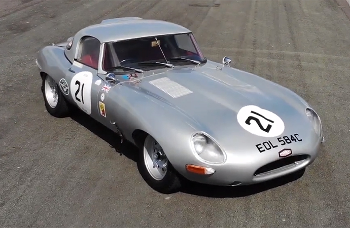 This 1965 Jaguar E-Type was driven by Sir Stirling Moss and it's hitting the auction block. | Screenshot