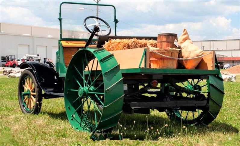The Ford Model T tractor has been to restored to its farming days