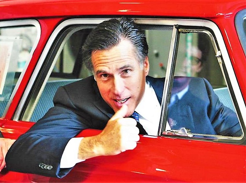 Mitt Romney, then governor of Massachusetts, posed in the Rambler 