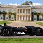Robocar driving by Goodwood House at testing