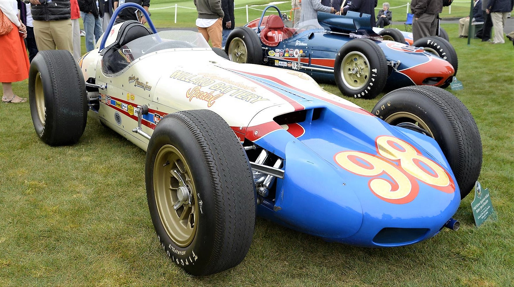 The 1963 Agajanian Willard Battery Watson Special, one of the last roadsters to win the Indy 500 