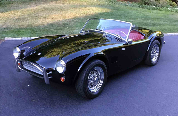 This 50th anniversary edition Shelby Cobra roadster will be on the block at Barrett-Jackson's Northeast auction June 20-23 in Uncasville, Connecticut. | Barrett-Jackson photo