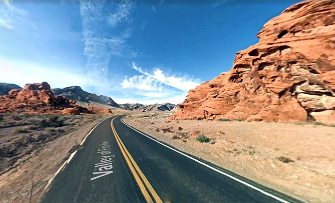 Valley of Fire Highway in Nevada | Google Maps photo