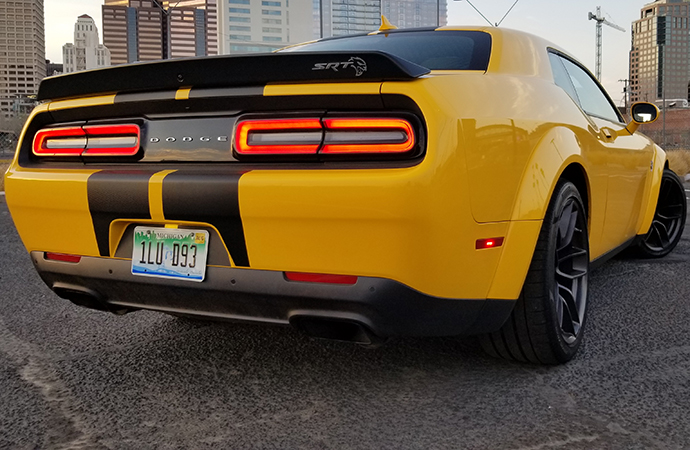 Those looking to test their engines against the 6.2-liter supercharged Hemi V8 should get used to seeing the Hellcat's taillights. | Carter Nacke photo