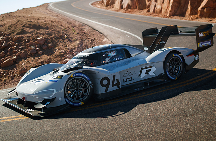 The Pikes Peak record-setting I.D. R will be at the Goodwood Festival of Speed. | Volkswagen photo