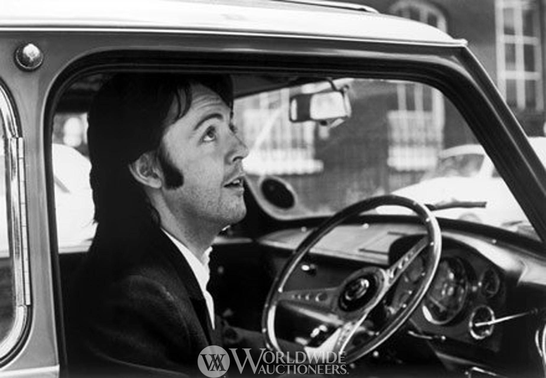 Love Me Do: This Mini Cooper that once belonged to Paul McCartney will be on the auction block next month. | Worldwide Auctioneers photo