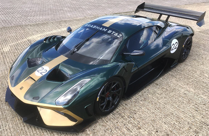 This Brabham BT62 will make its American debut at Monterey Car Week in August. | Instagram photo/@brabhamauto