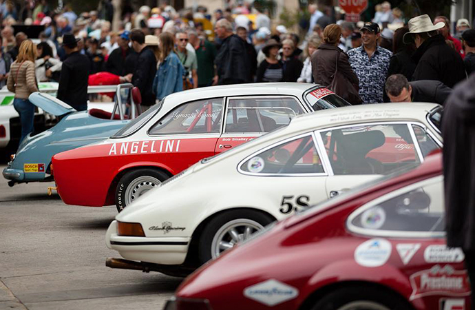 Cars line downtown Carmel-by-the-Sea during the 2017 Concours on the Avenue. | Instagram photo/@drivingwhileawesome