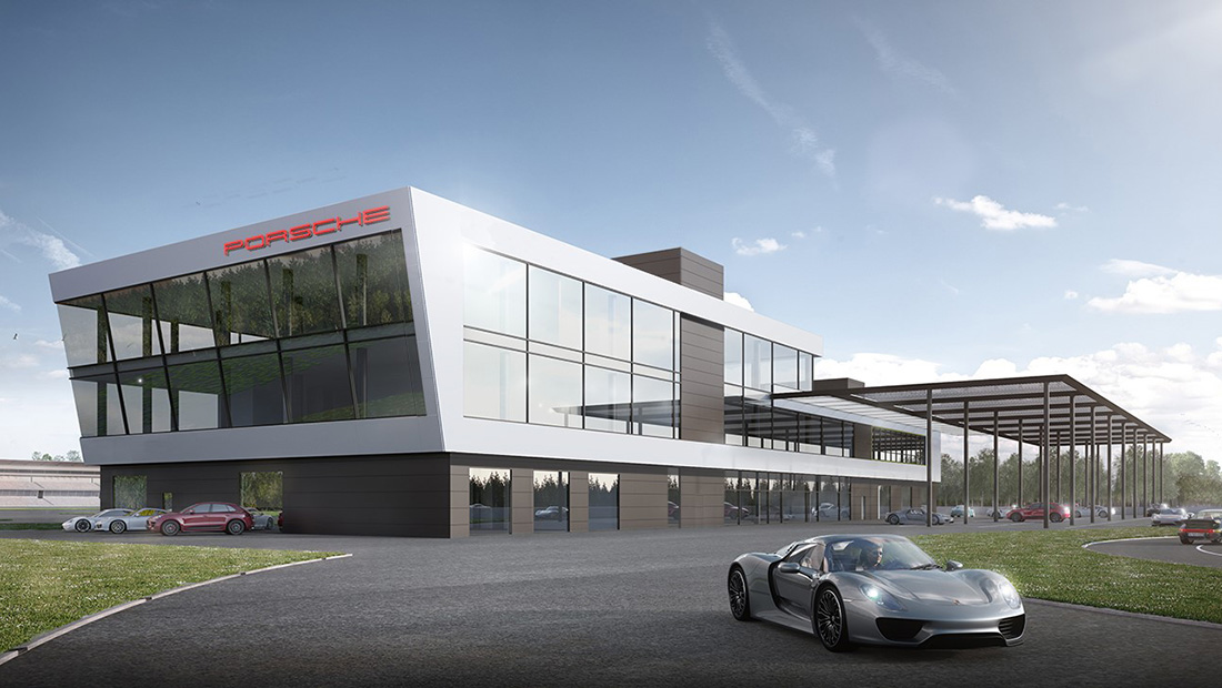 The experience center will have a range of tracks and dynamic areas. | Porsche photo