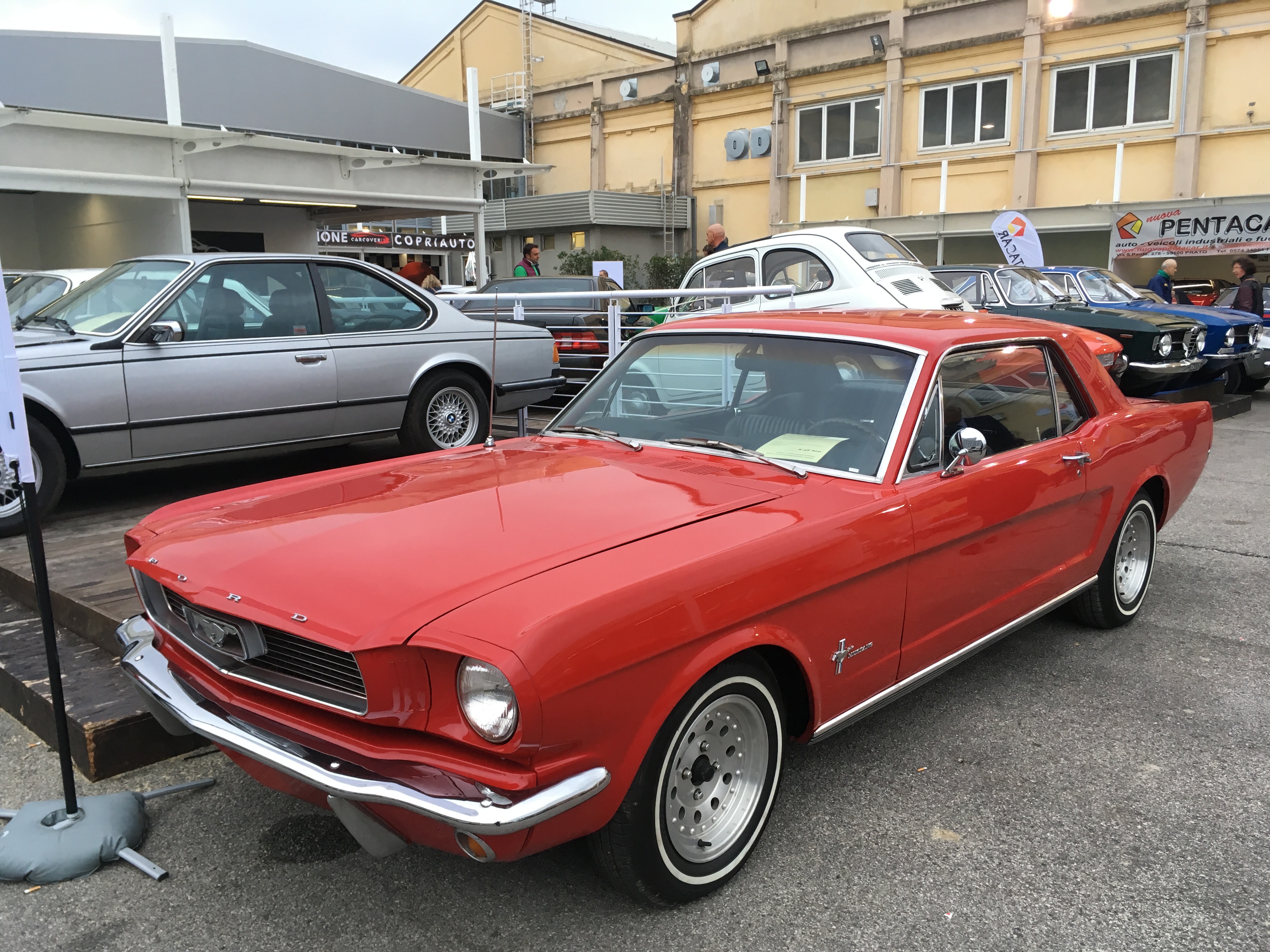 Fish-out-of-water 1966 Mustang with 6-cylinder engine asked €17,900 ($20,000). | William Hall photos