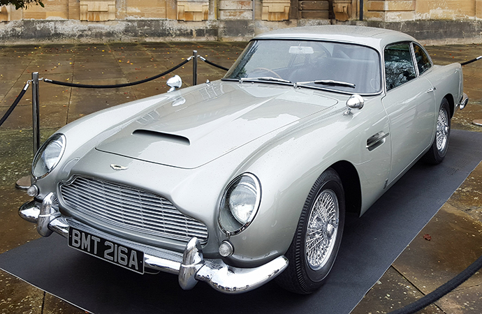 The Aston Martin DB5 used in the film Skyfall will be one of the James Bond cars in central London on Friday. | Wikimedia Commons photo by DeFacto used under license CC BY-SA 4.0