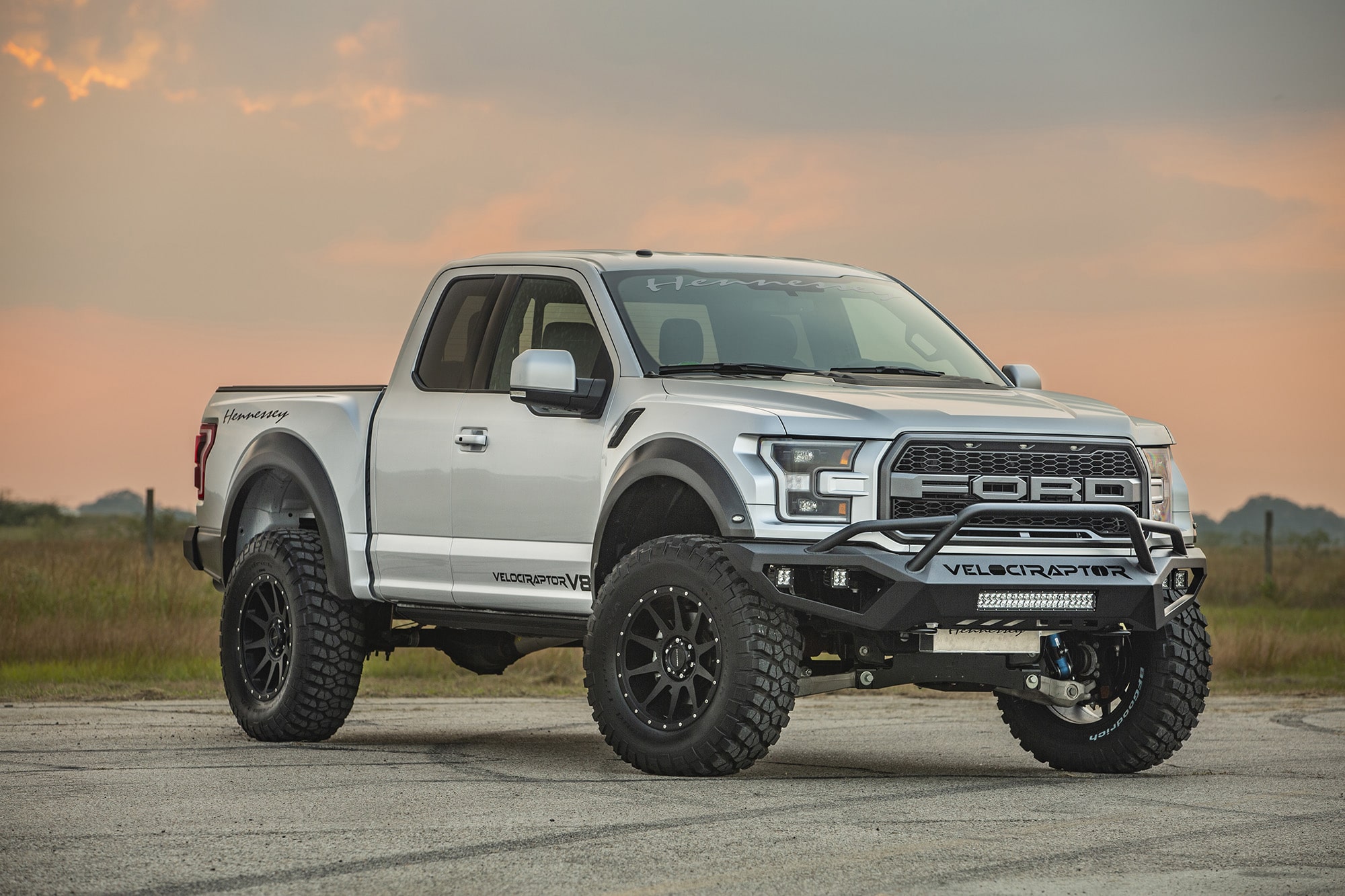 Hennessey Performance showed off a souped-up Dodge Demon and Ford F-150 Raptor at the annual SEMA Show in Las Vegas. | Carter Nacke photo