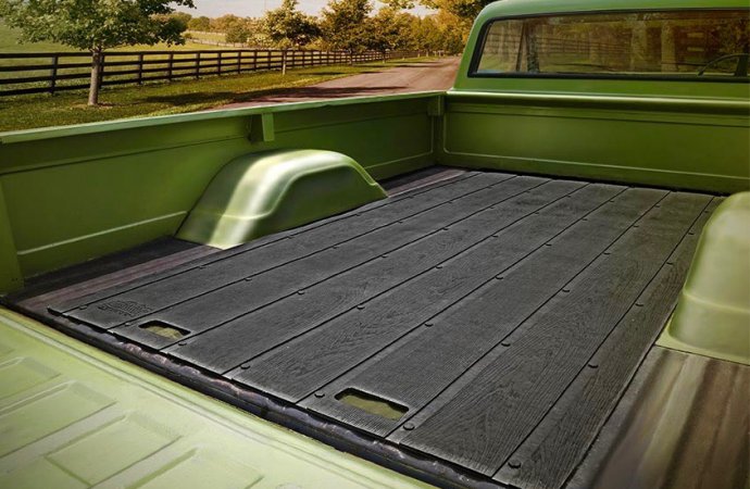 Vintage Look For Recycled Rubber Pickup Truck Bed Mat