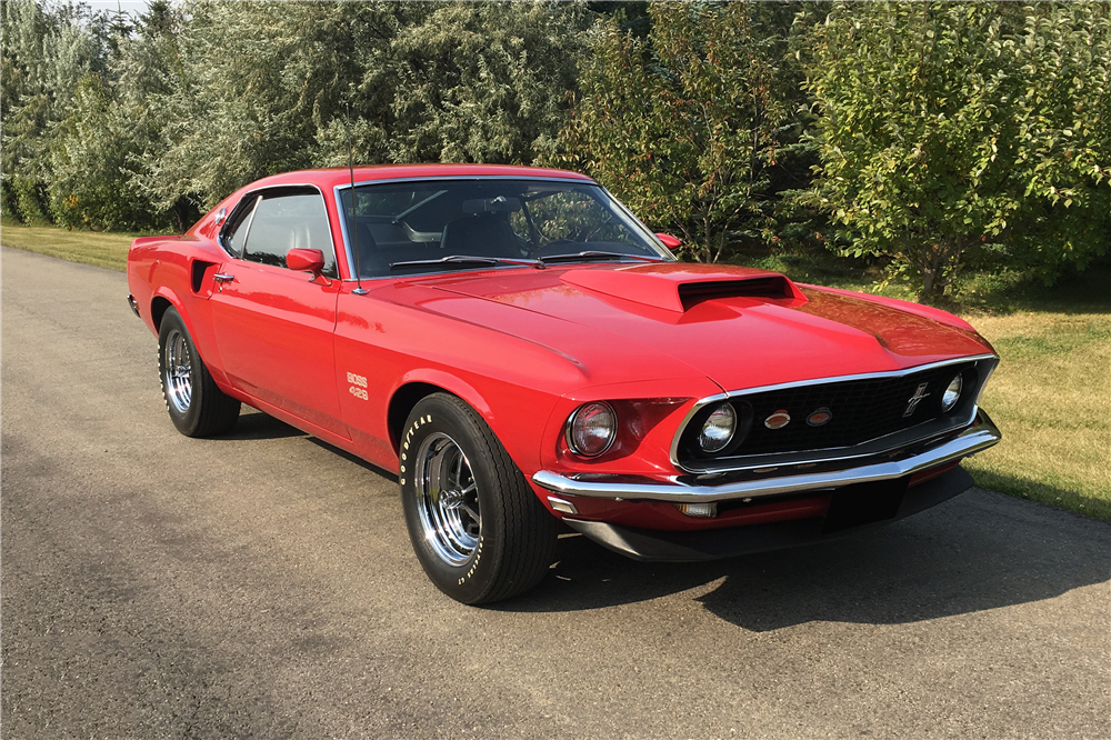 This 1969 Ford Mustang Boss 429, a pristine piece of Ford muscle car history, will be selling with no reserve during the 2019 Scottsdale Auction. | Barrett-Jackson photos