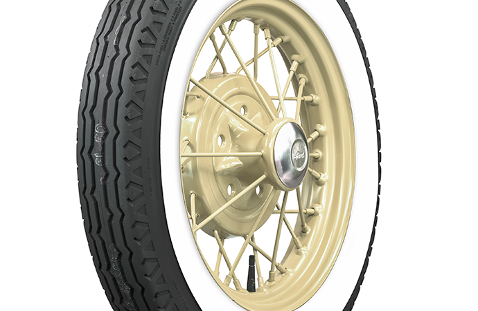 coker-tires-bias-look-radial-vintage-cars The latest from Coker Tires is this bias-look radial tire for vintage vehicles. | Coker Tire Company photos