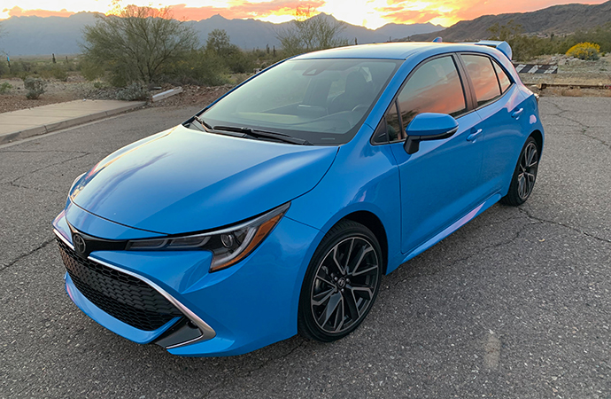 It's going to be a hit: The 2019 Toyota Corolla XSE hatchback has the styling young buyers want. | Carter Nacke photos