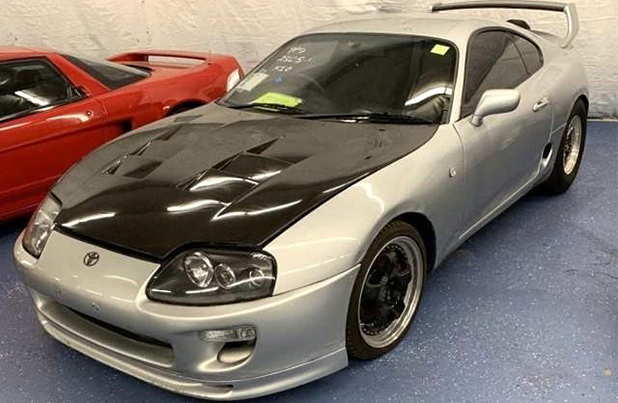 A 1993 Toyota Supra Pro-Street/Strip is one of multiple future classic cars seized during a drug bust that will be auctioned off by the federal government. | Apple Auctioneers photos