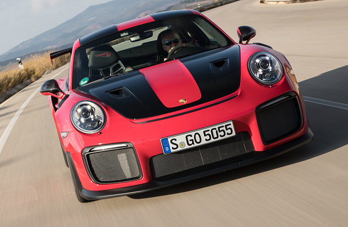 Porsche will rebuild four 911 GT2 RS models lost after a transport ship sank off the coast of France. | Porsche photo