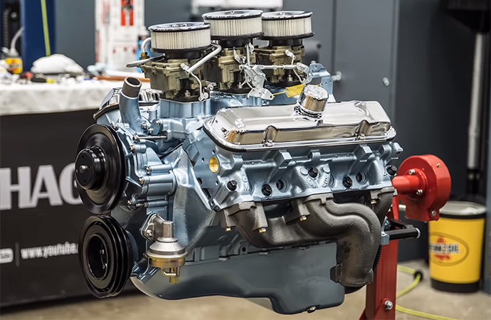 Hagerty rebuilt this 389 V8 from a Pontiac GTO and made a timelapse of the full process. | Screenshot
