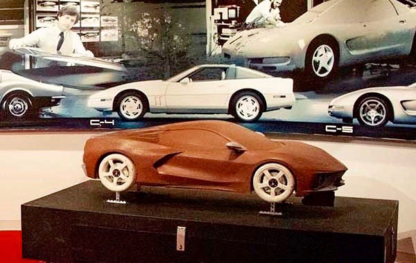 C8 Corvette, C8 clay model, powertrain test car go on display at Corvette museum, ClassicCars.com Journal