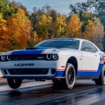 The 2020 Mopar Dodge Challenger Drag Pak, unveiled at the 2019 SEMA Show, delivers sportsman racers a new, turnkey package loaded with suspension and chassis upgrades and is certified for NHRA and NMCA competition. Production is limited to 50 serialized units.