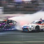 Forrest Wang and James Deane battle at Formula Drift Irwindale