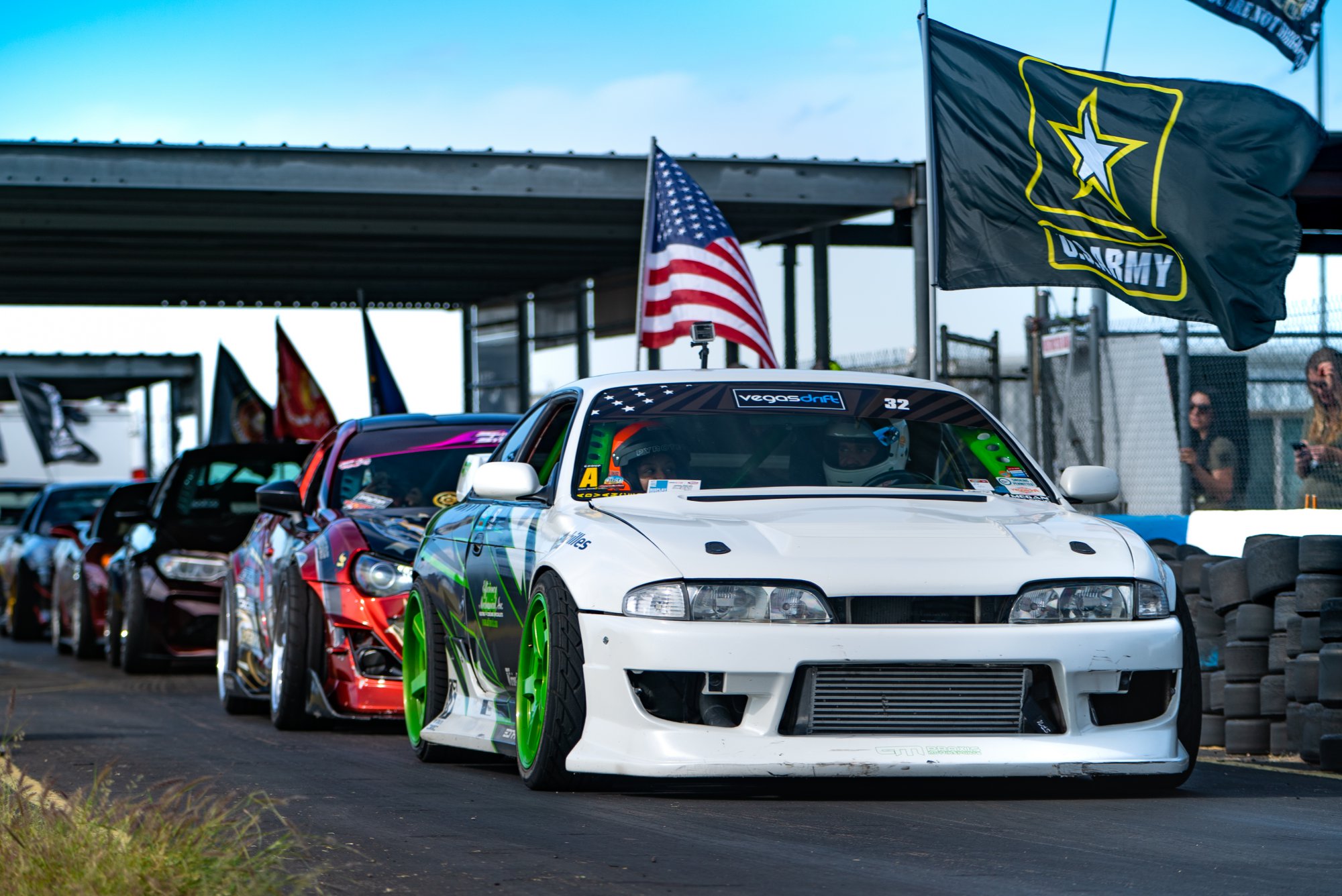 Drift drivers give veterans a healthy dose of adrenaline with ride alongs on track | Rebecca Nguyen photos